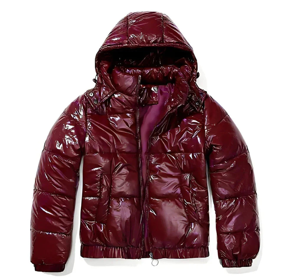 Glänzende Pufferjacke