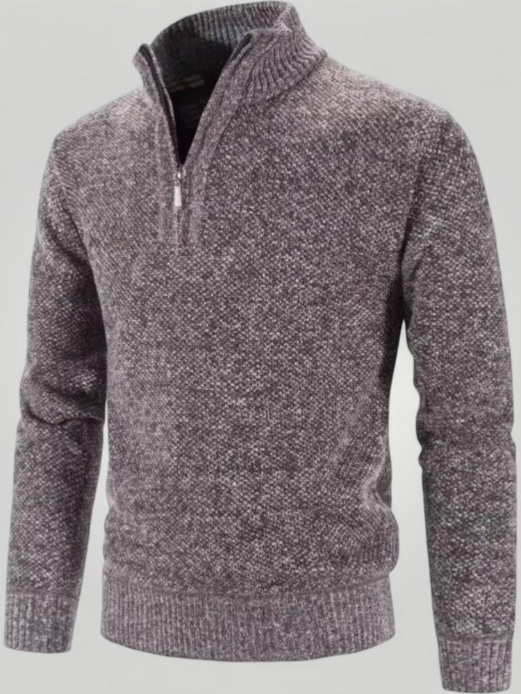 Dicker Pullover mit Reißverschluss