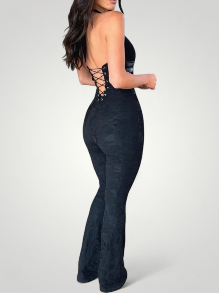 Eleganter Jumpsuit Damen mit V-Ausschnitt