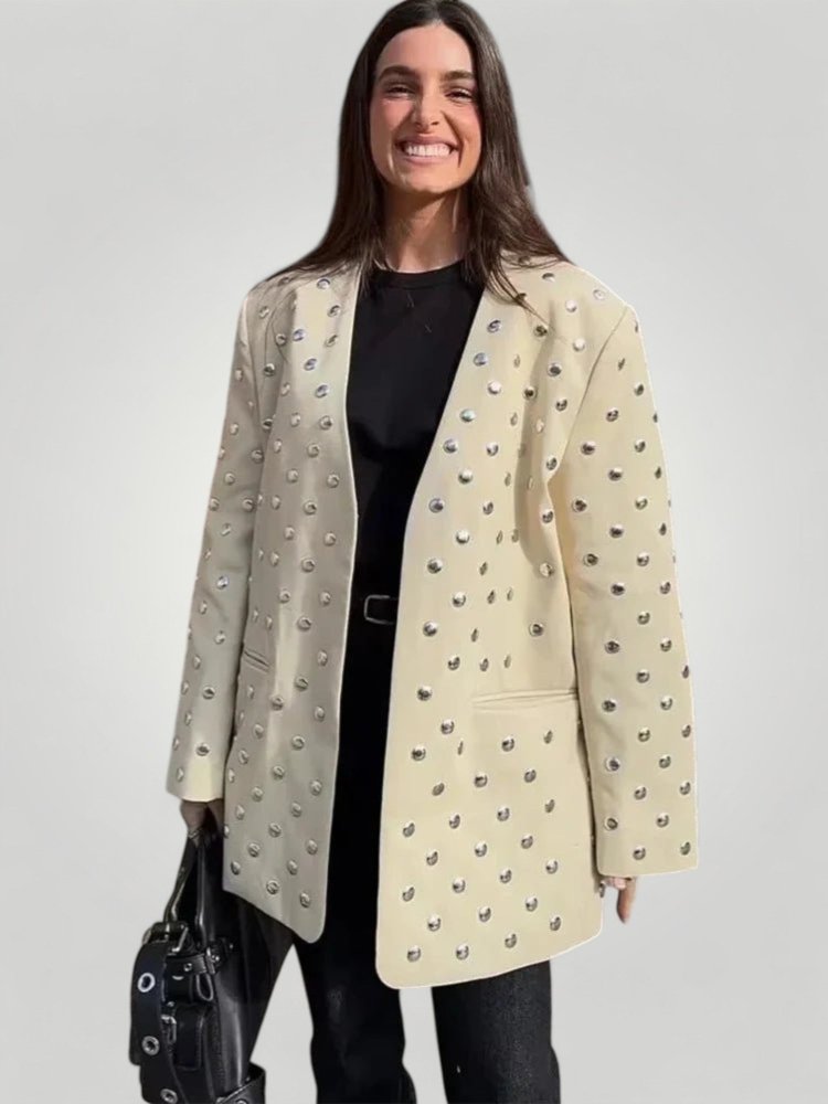Polka Dot Damenblazer für Lässigen Chic