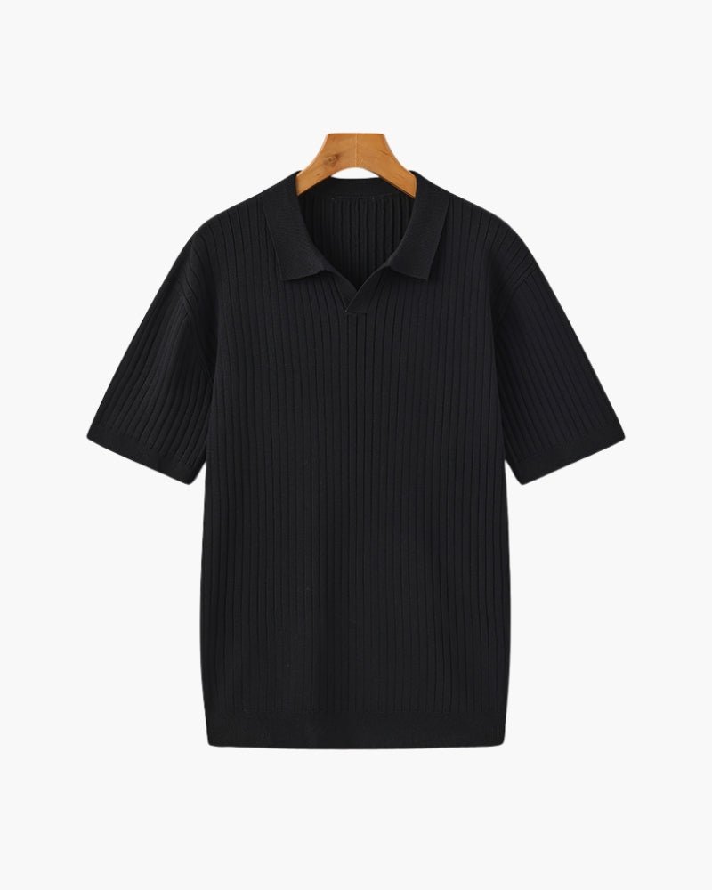 Premium Ribbed Knit Polo