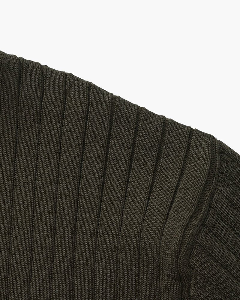 Premium Ribbed Knit Polo