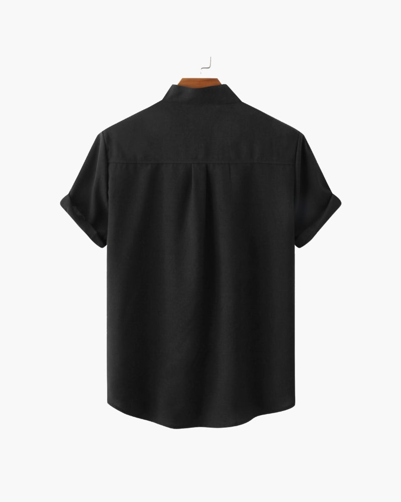 The Mark Mandarin-Collar Polo