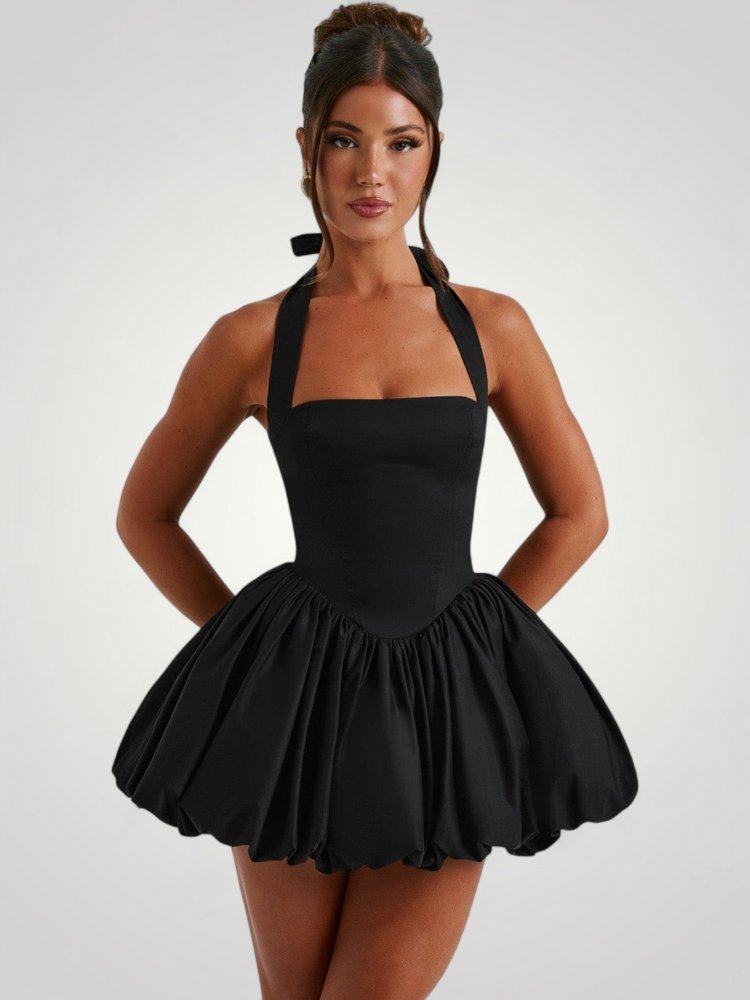 Verspieltes Mini-Kleid mit Puffball-Skirt